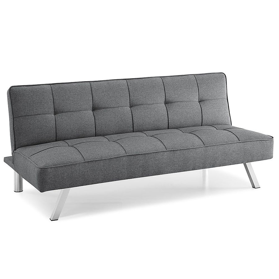 Serta - Corey Multi-Functional Convertible Sofa  in Faux Leather - Charcoal_0