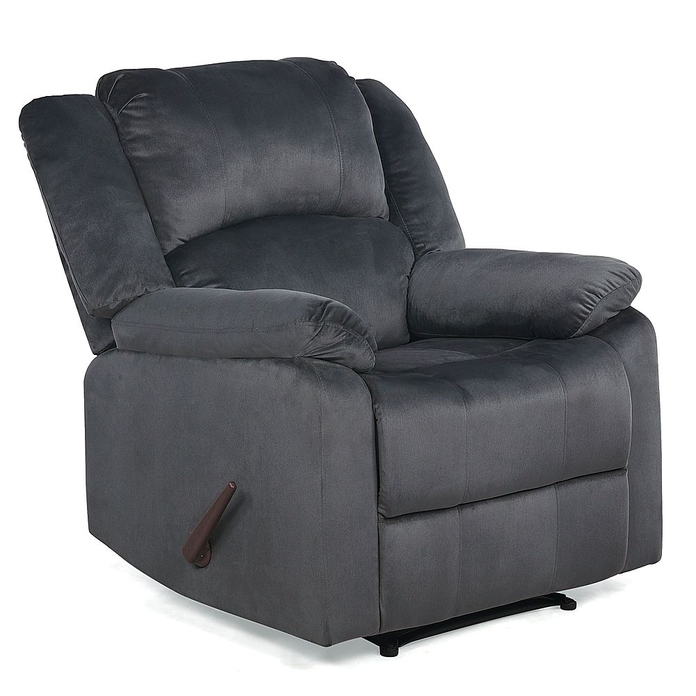 Relax A Lounger - Presidio Manual Recliner with Fabric Upholstery - Slate Gray_1