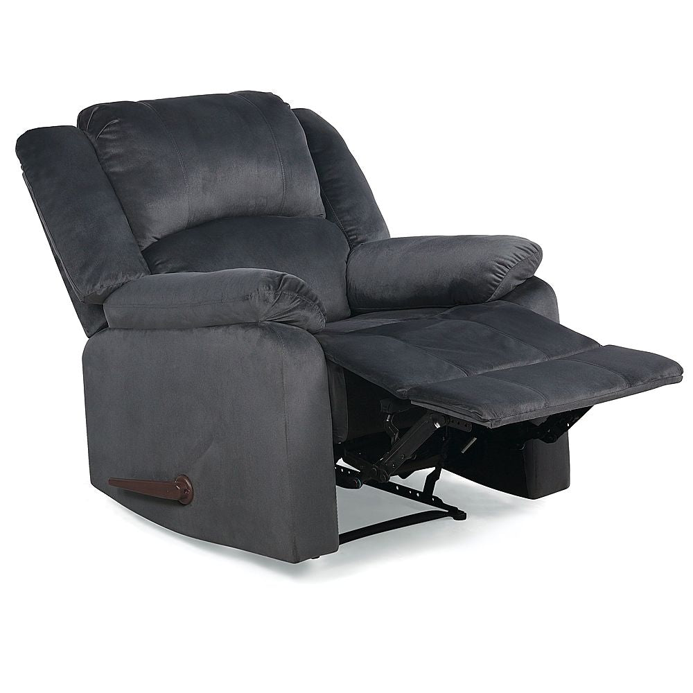 Relax A Lounger - Presidio Manual Recliner with Fabric Upholstery - Slate Gray_5