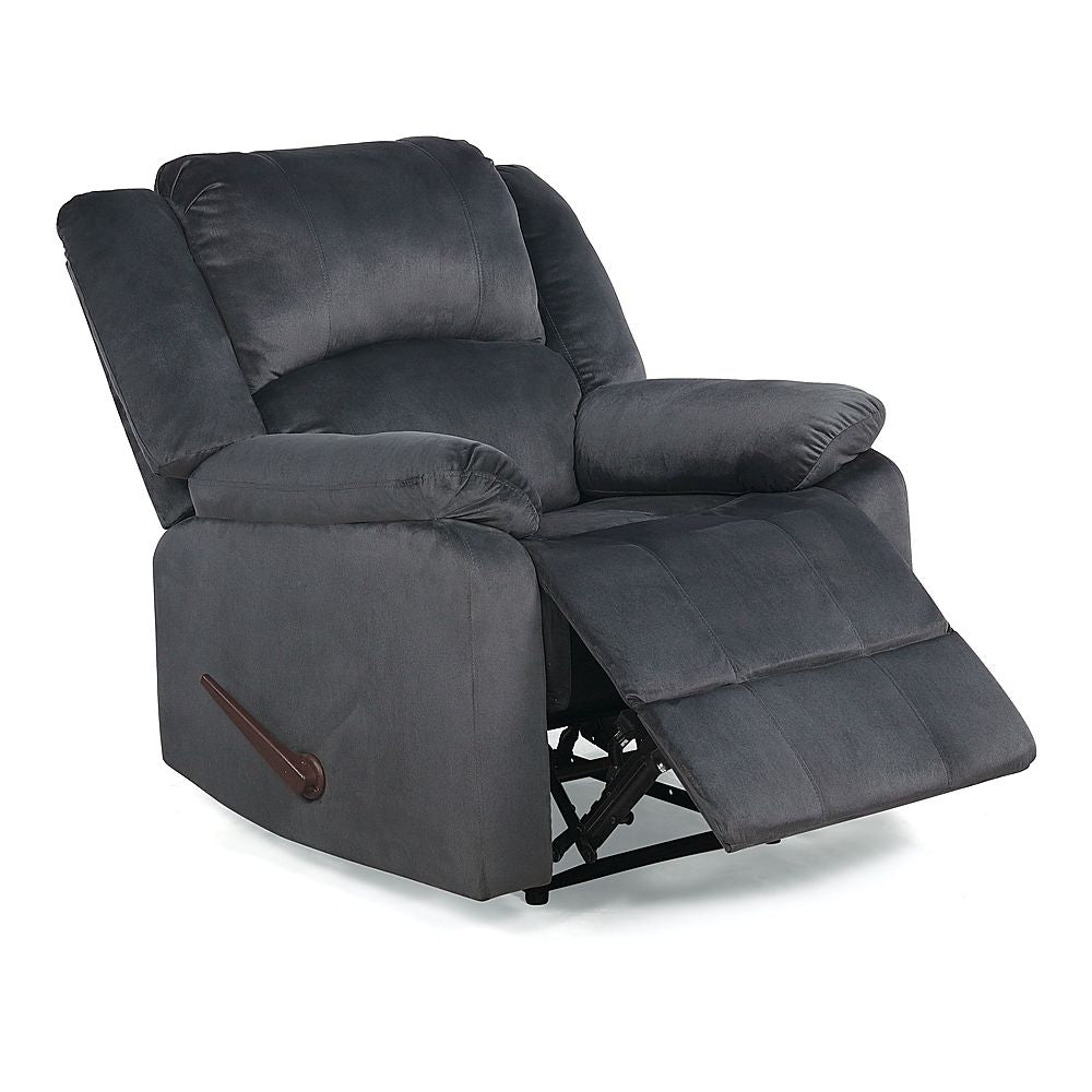 Relax A Lounger - Presidio Manual Recliner with Fabric Upholstery - Slate Gray_2