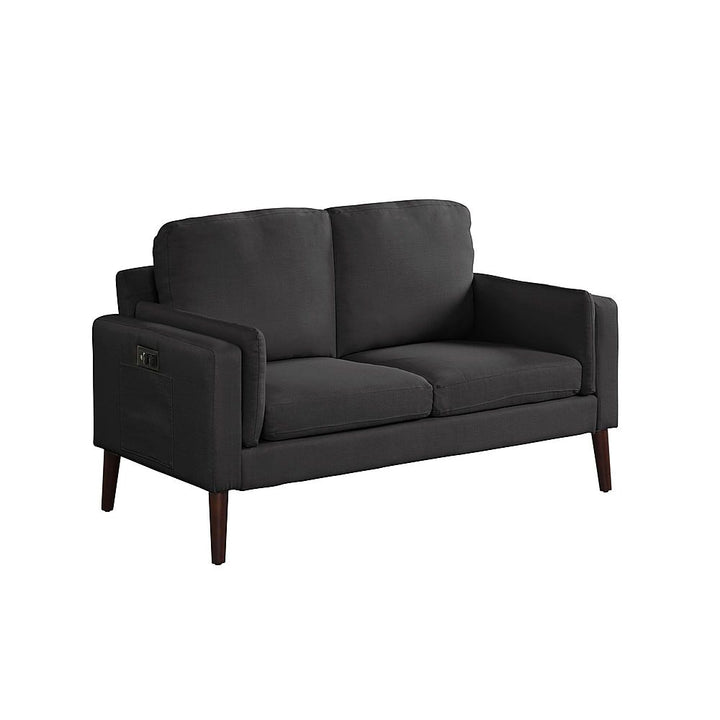 Lifestyle Solutions - Nerd Loveseat with Power and USB ports - Black_3