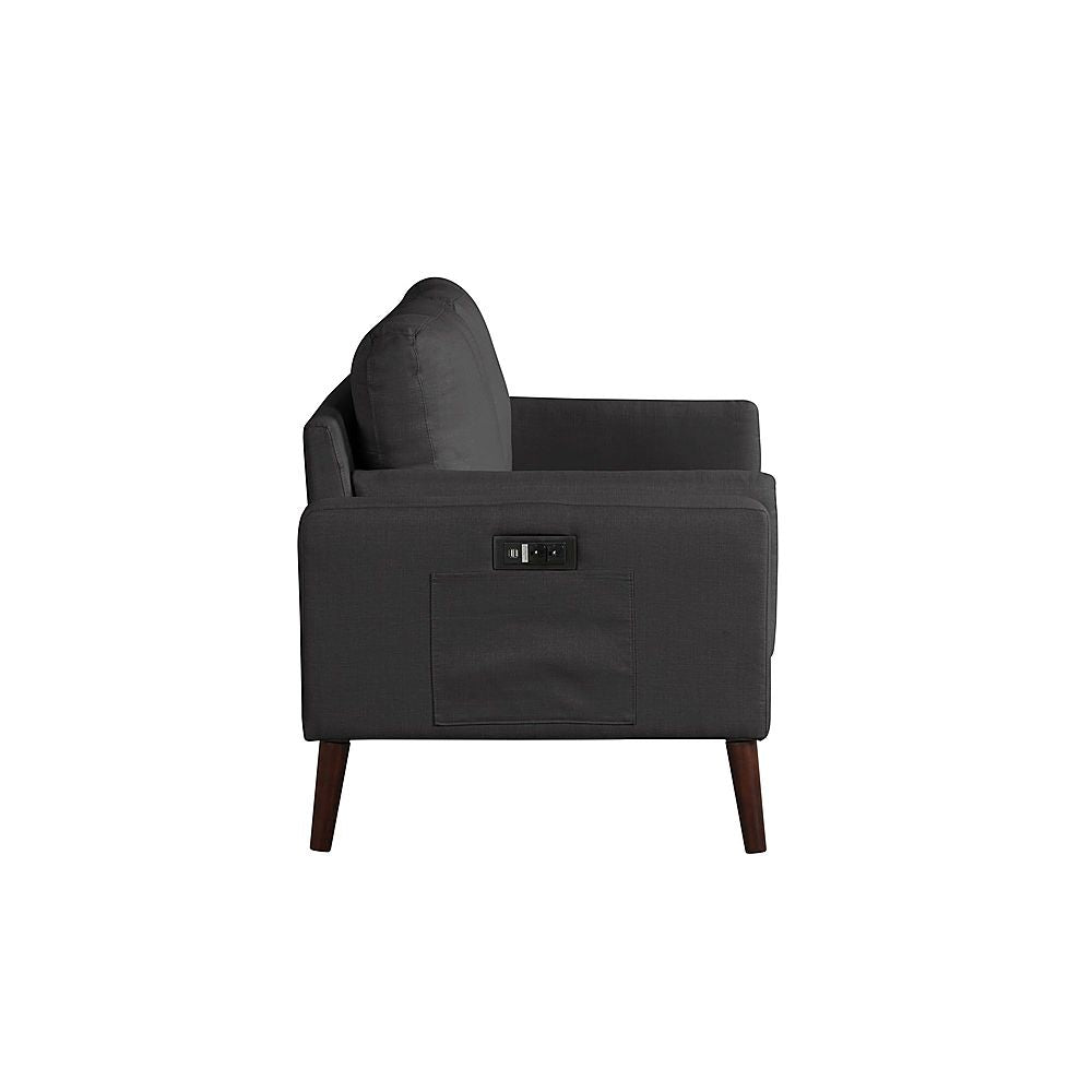 Lifestyle Solutions - Nerd Loveseat with Power and USB ports - Black_4