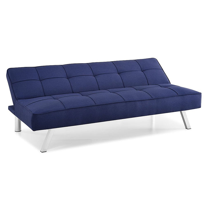 Serta - Corey Multi-Functional Convertible Sofa  in Faux Leather - Navy Blue_5