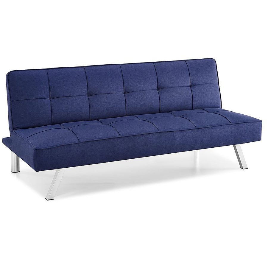 Serta - Corey Multi-Functional Convertible Sofa  in Faux Leather - Navy Blue_0
