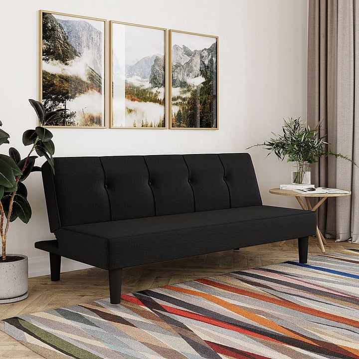 Serta - Lori Three seat Multi-function Upholstery Fabric Sofa - Black_3