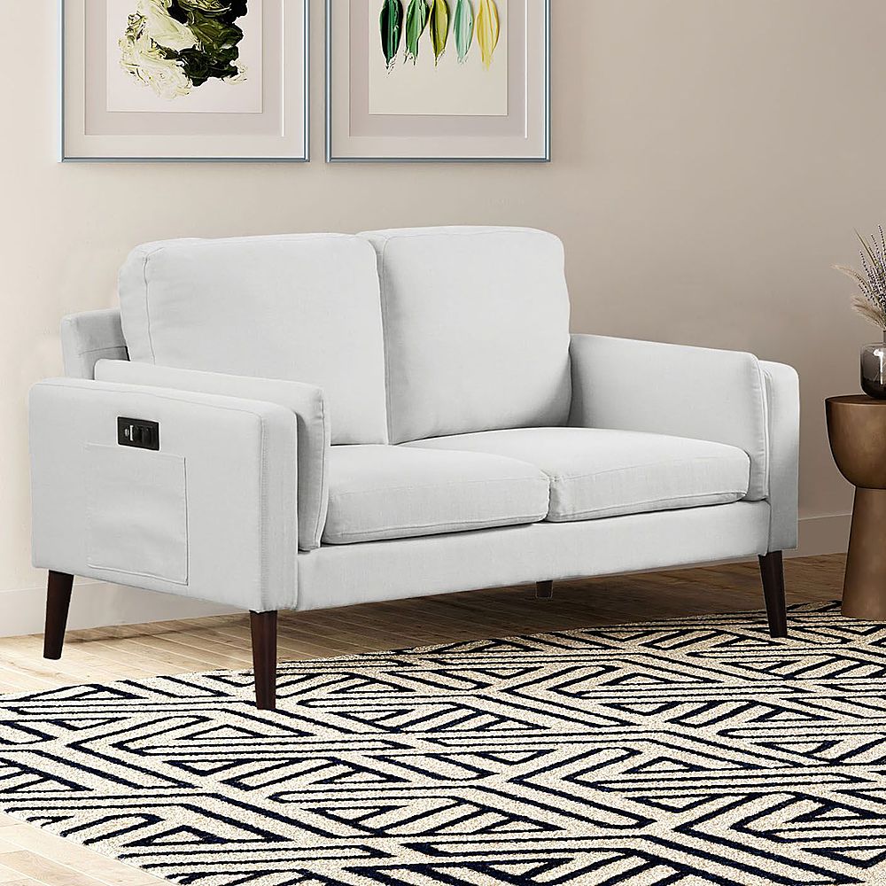Lifestyle Solutions - Nerd Loveseat with Power and USB ports - Light Grey_4