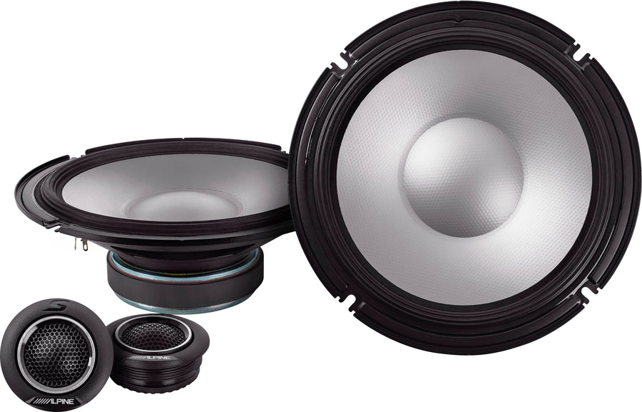 Alpine - S-Series 8" Hi-Resolution Component Car Speakers with Glass Fiber Reinforced Cone (Pair) - Black_0