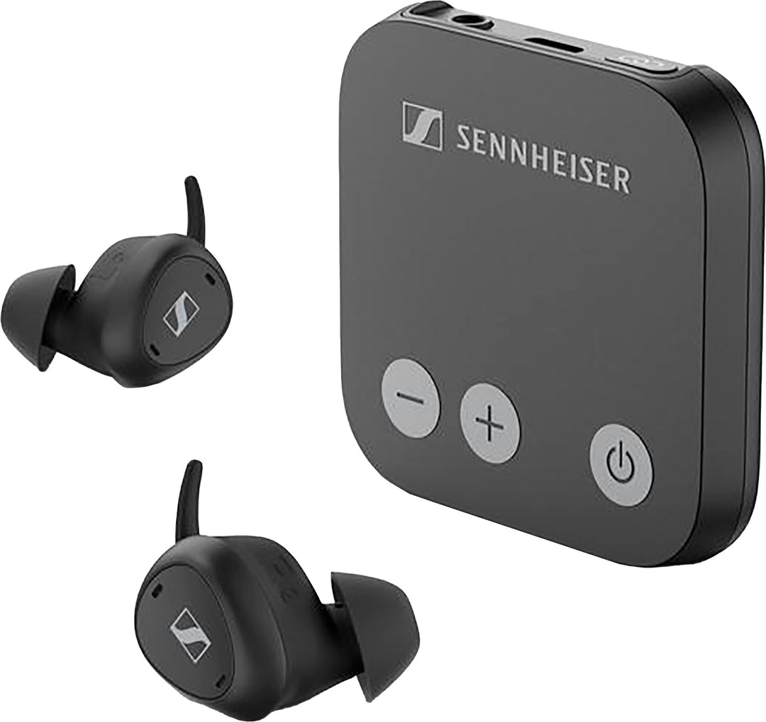 Sennheiser - TV Clear Set 2 - True Wireless In-Ear Advanced TV listening With 5 Speech Clarity Levels And TV Connector - Black_0