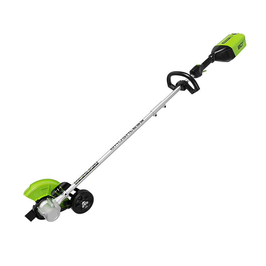 Greenworks - 8" Stick Edger with 2.0Ah Battery, 4A Rapid Charger - Green_0