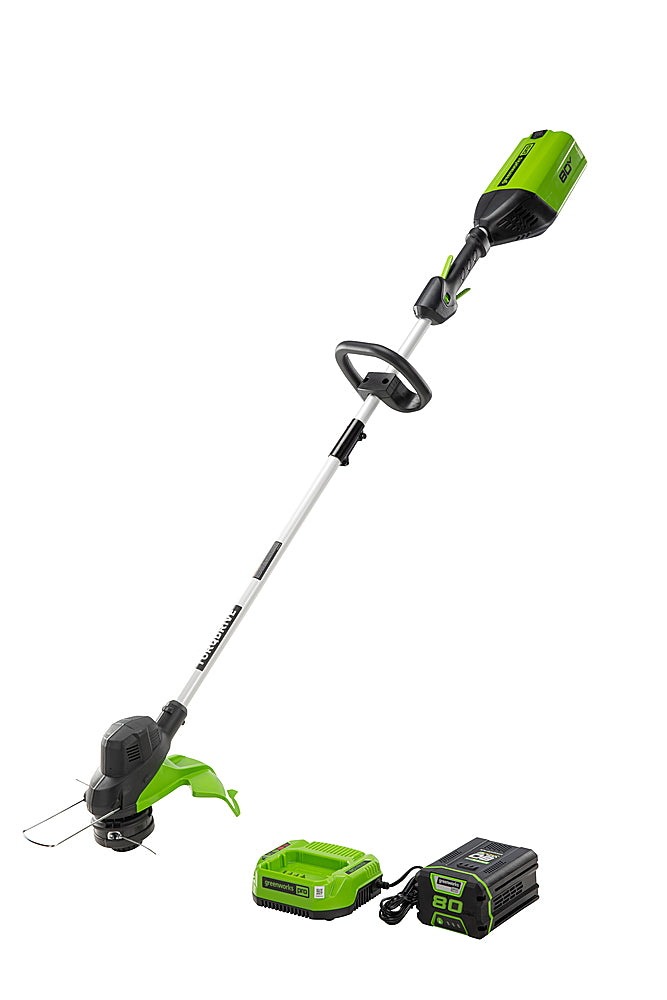 Greenworks - 80 Volt 13" TORQDRIVE String Trimmer with (1) 2 Ah Battery and Charger - Green_0