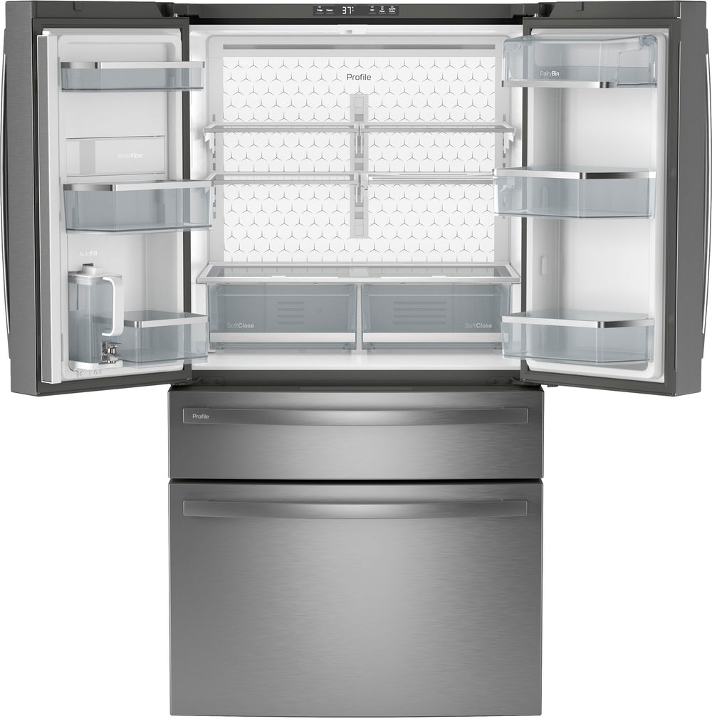 GE Profile - 28.7 Cu. Ft. 4 Door French Door Refrigerator  with Dual-Dispense AutoFill Pitcher - Stainless Steel_1