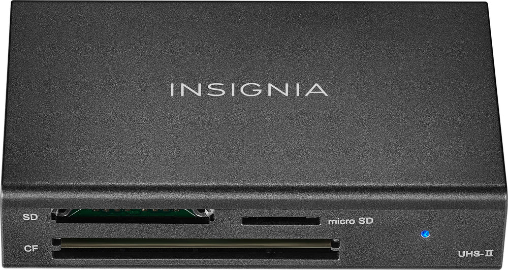 Insignia™ - SD, microSD and CompactFlash Memory Card Reader - Black_1