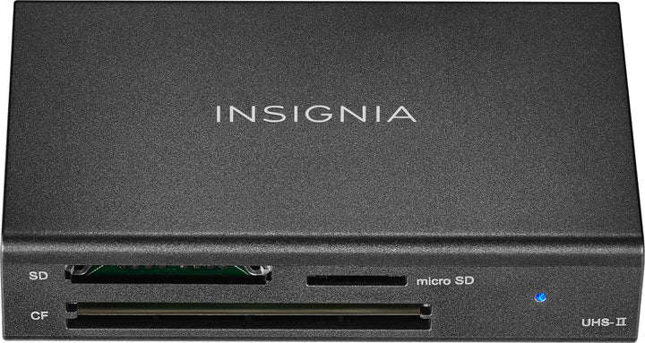 Insignia™ - SD, microSD and CompactFlash Memory Card Reader - Black_1