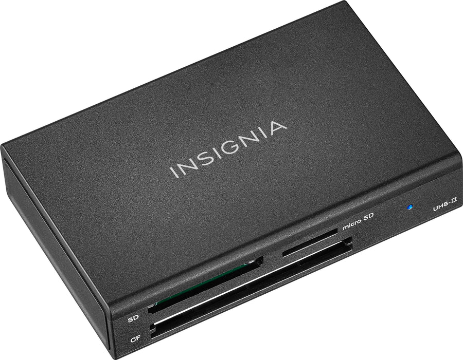 Insignia™ - SD, microSD and CompactFlash Memory Card Reader - Black_0