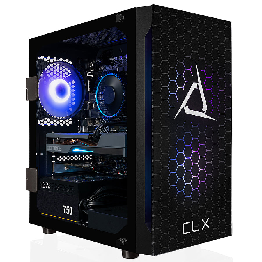 CLX - SET Gaming Desktop - Intel Core i7 12700F - 16GB DDR4 3600 Memory - GeForce RTX 4060 Ti - 1TB NVMe M.2 SSD + 2TB HDD - Black_0