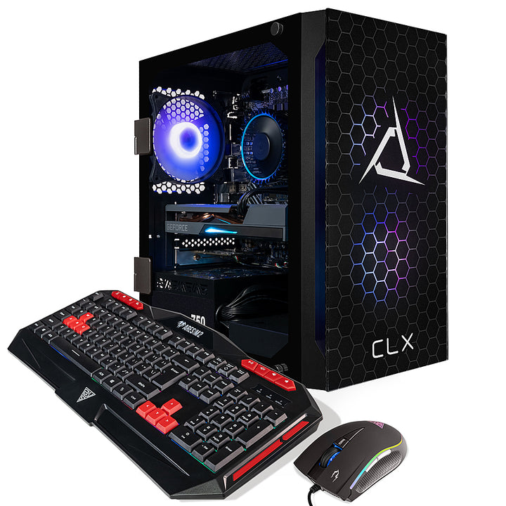 CLX - SET Gaming Desktop - Intel Core i7 12700F - 16GB DDR4 3600 Memory - GeForce RTX 4060 Ti - 1TB NVMe M.2 SSD + 2TB HDD - Black_5