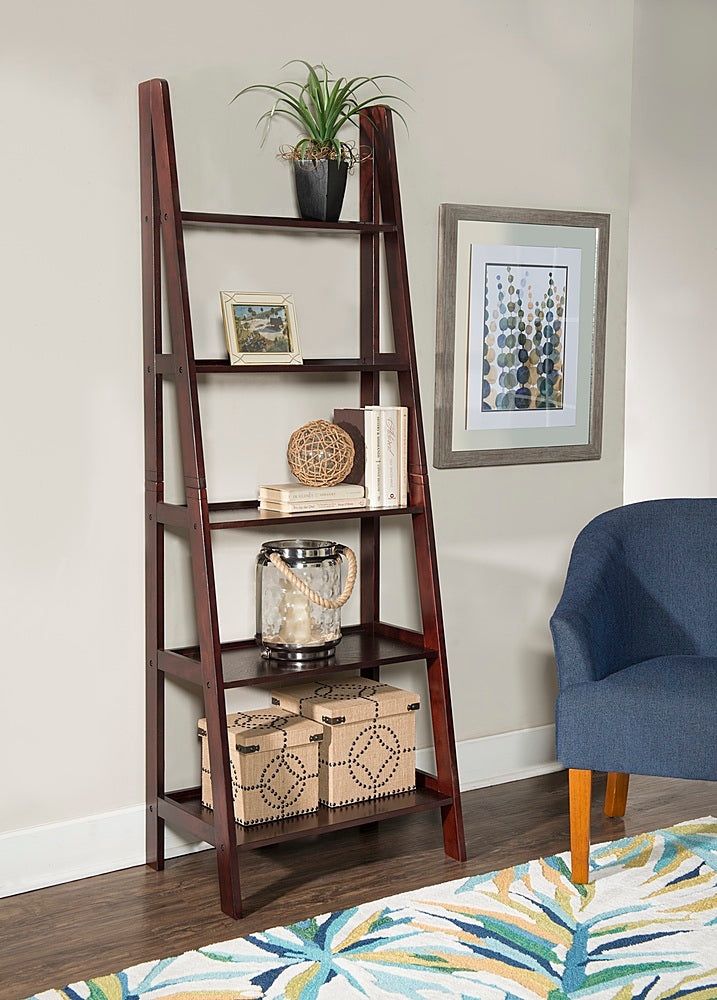 Linon Home Décor - Radford Five-Tier Ladder Bookshelf - Espresso_4