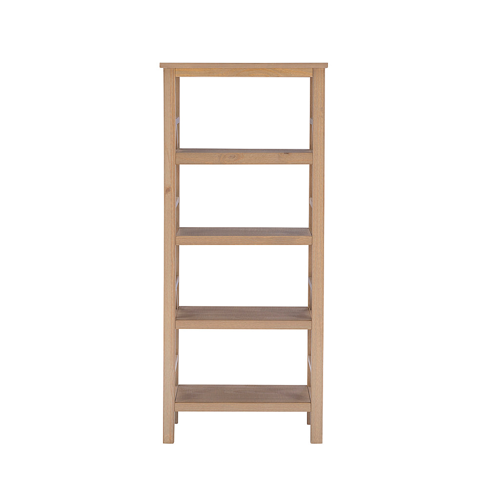 Linon Home Décor - Tressa 4-Shelf Solid Wood Bookcase - Driftwood_1