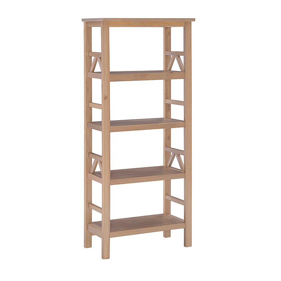 Linon Home Décor - Tressa 4-Shelf Solid Wood Bookcase - Driftwood_0