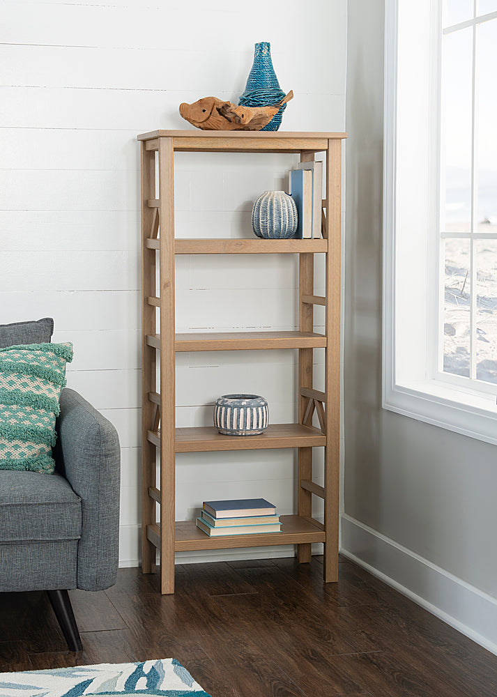 Linon Home Décor - Tressa 4-Shelf Solid Wood Bookcase - Driftwood_7