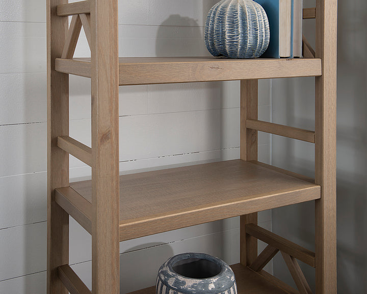Linon Home Décor - Tressa 4-Shelf Solid Wood Bookcase - Driftwood_4