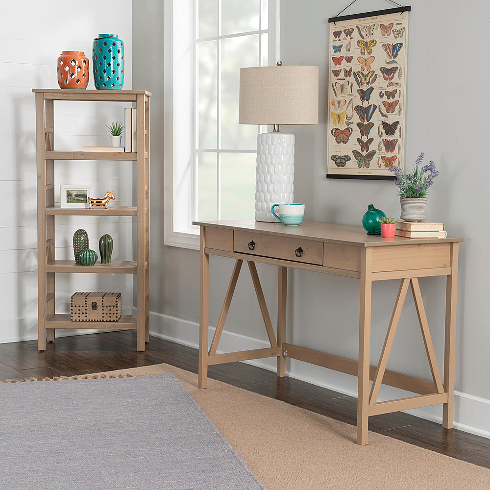 Linon Home Décor - Tressa 4-Shelf Solid Wood Bookcase - Driftwood_3