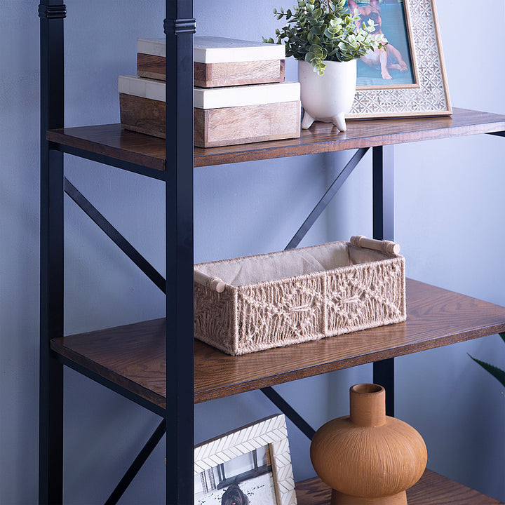 Linon Home Décor - Averill 4-Shelf Bookcase - Black and Ash_3