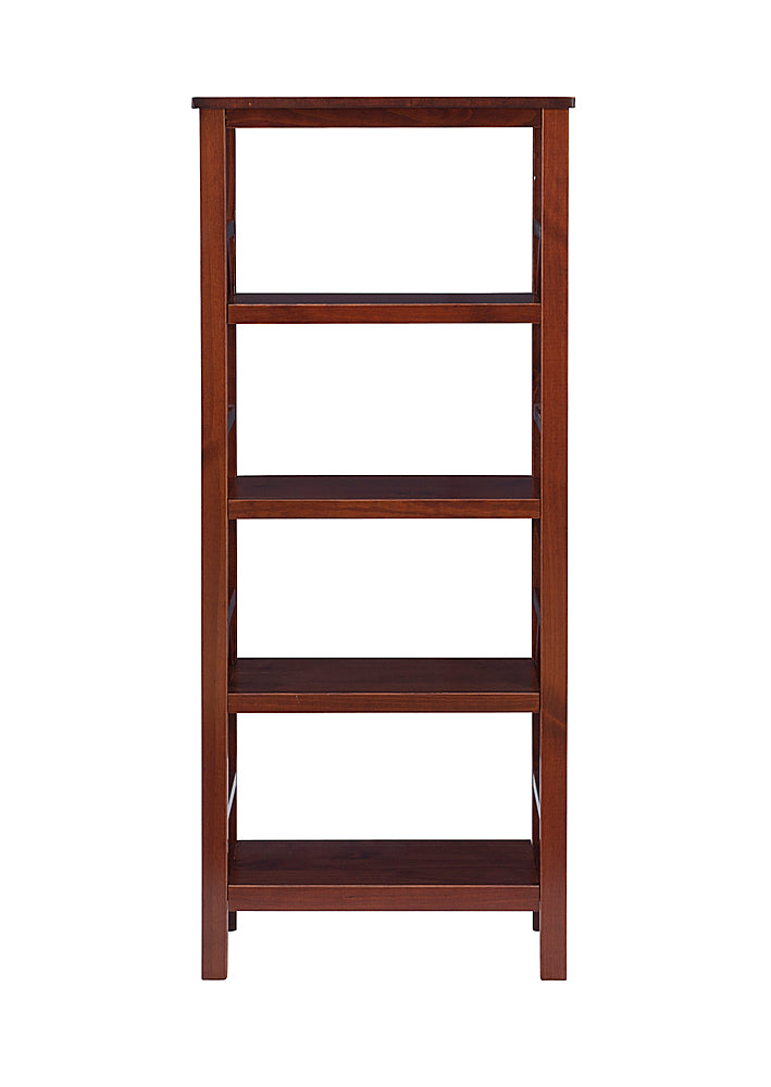 Linon Home Décor - Tressa 4-Shelf Solid Wood Bookcase - Antique Tobacco Brown_1
