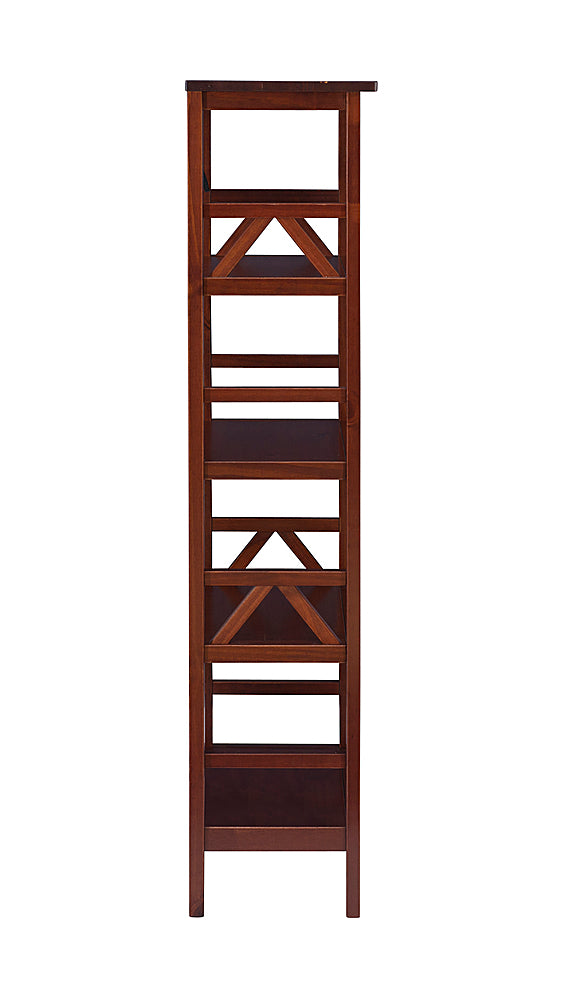 Linon Home Décor - Tressa 4-Shelf Solid Wood Bookcase - Antique Tobacco Brown_2