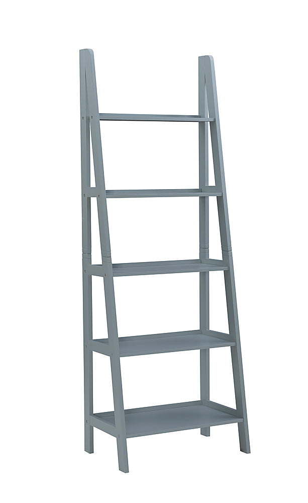 Linon Home Décor - Radford Five-Tier Ladder Bookshelf - Gray_0