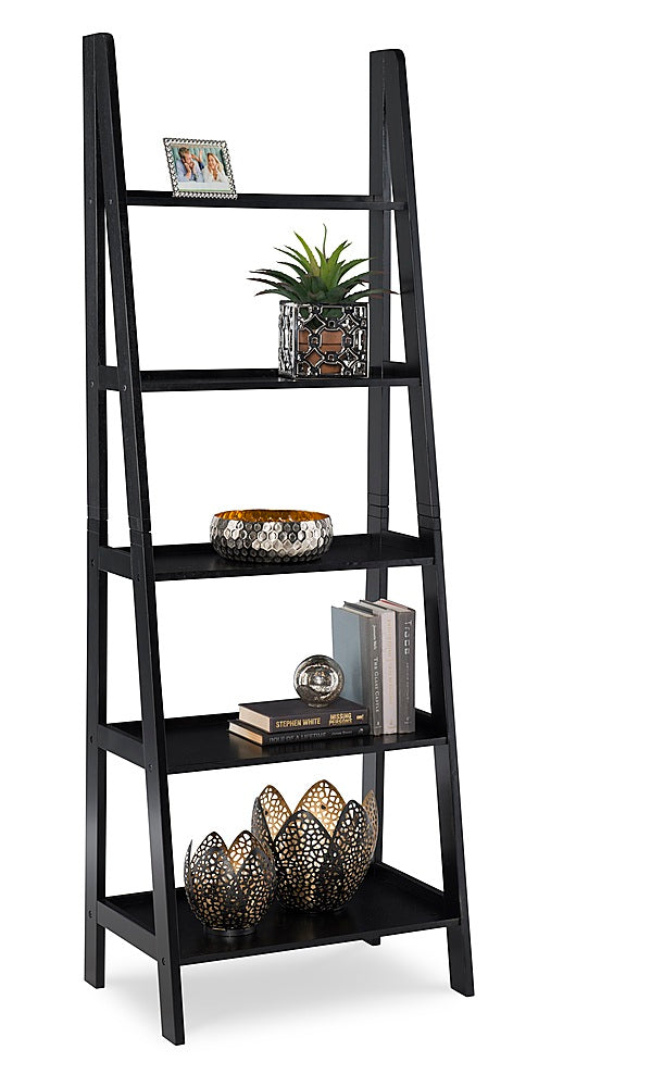 Linon Home Décor - Radford Five-Tier Ladder Bookshelf - Black_4
