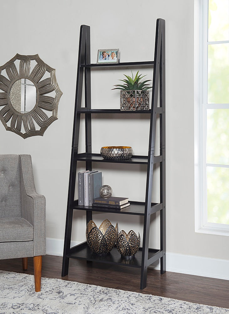 Linon Home Décor - Radford Five-Tier Ladder Bookshelf - Black_3