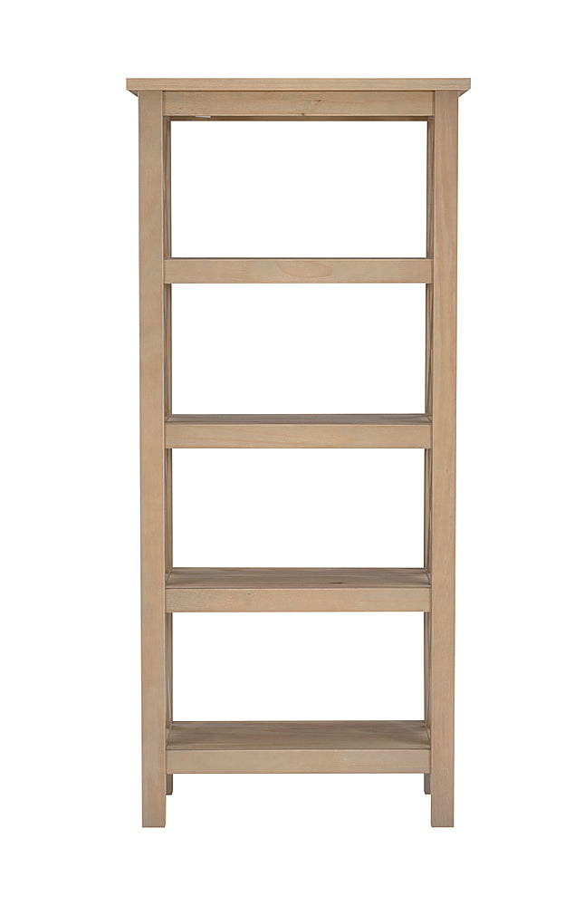 Linon Home Décor - Delevan 4-Shelf Solid Wood Bookcase - Driftwood_1