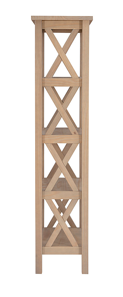 Linon Home Décor - Delevan 4-Shelf Solid Wood Bookcase - Driftwood_2