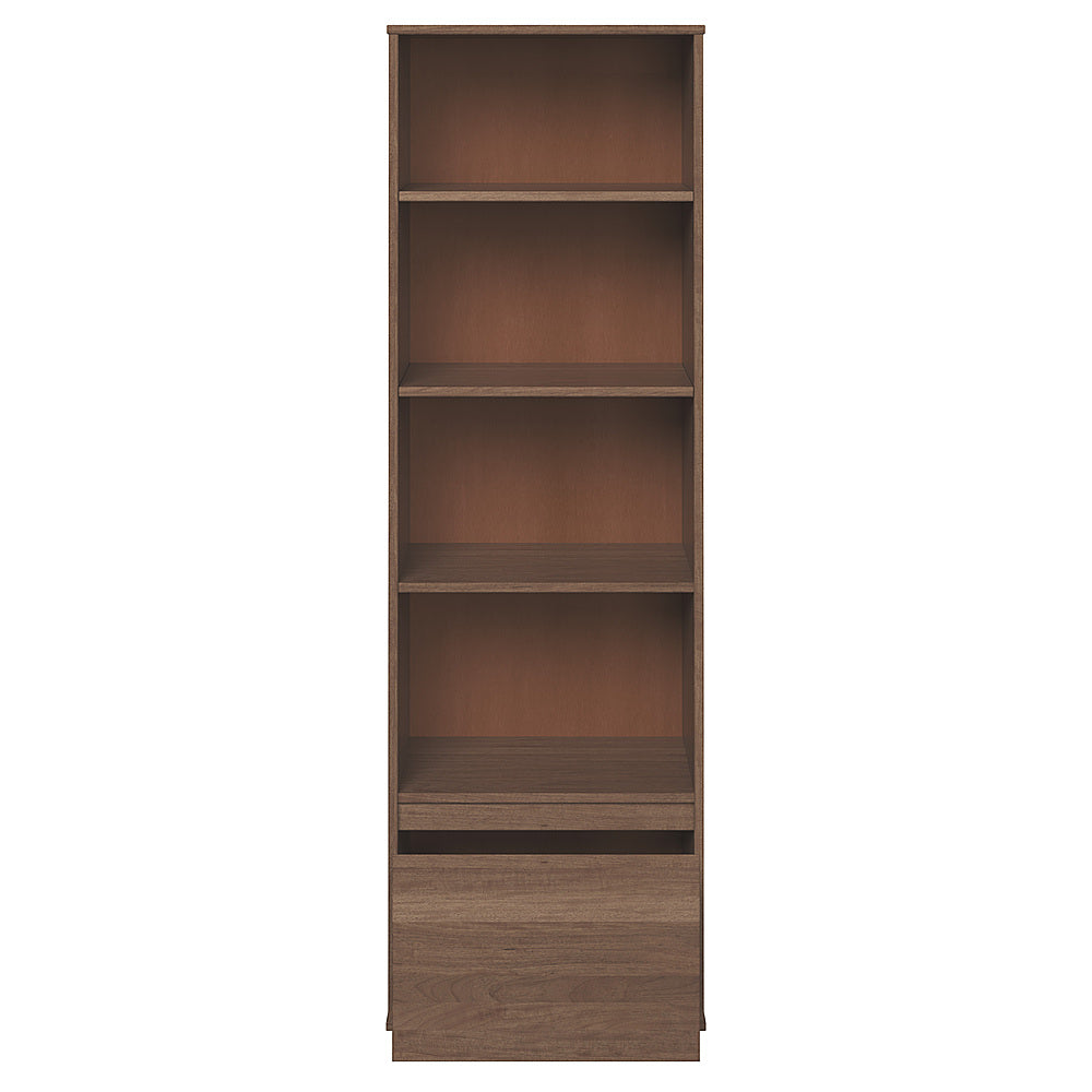 Linon Home Décor - Millett 1-Drawer Mid-Century Bookcase - Walnut_7