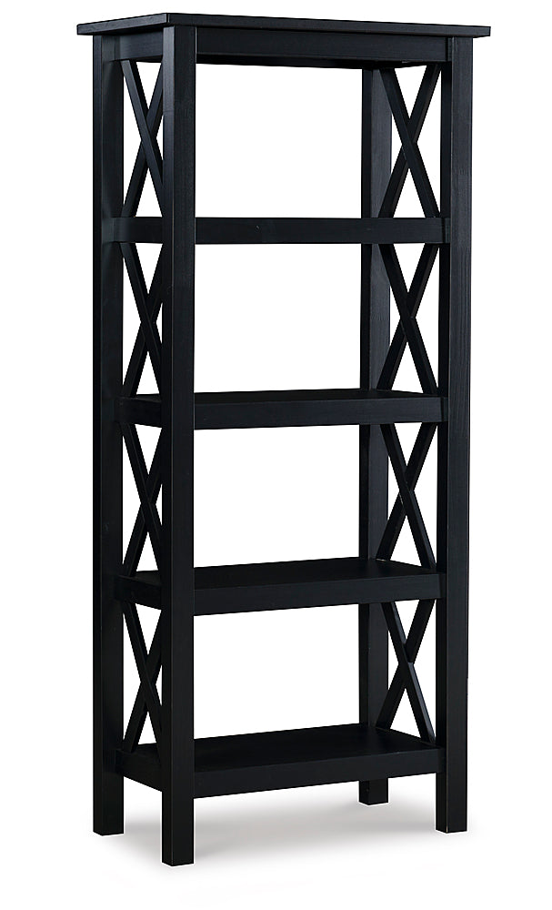 Linon Home Décor - Delevan 4-Shelf Solid Wood Bookcase - Black_0