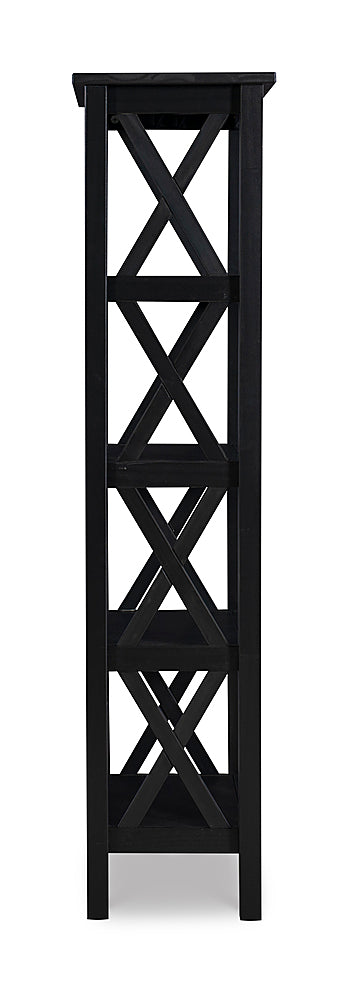 Linon Home Décor - Delevan 4-Shelf Solid Wood Bookcase - Black_2