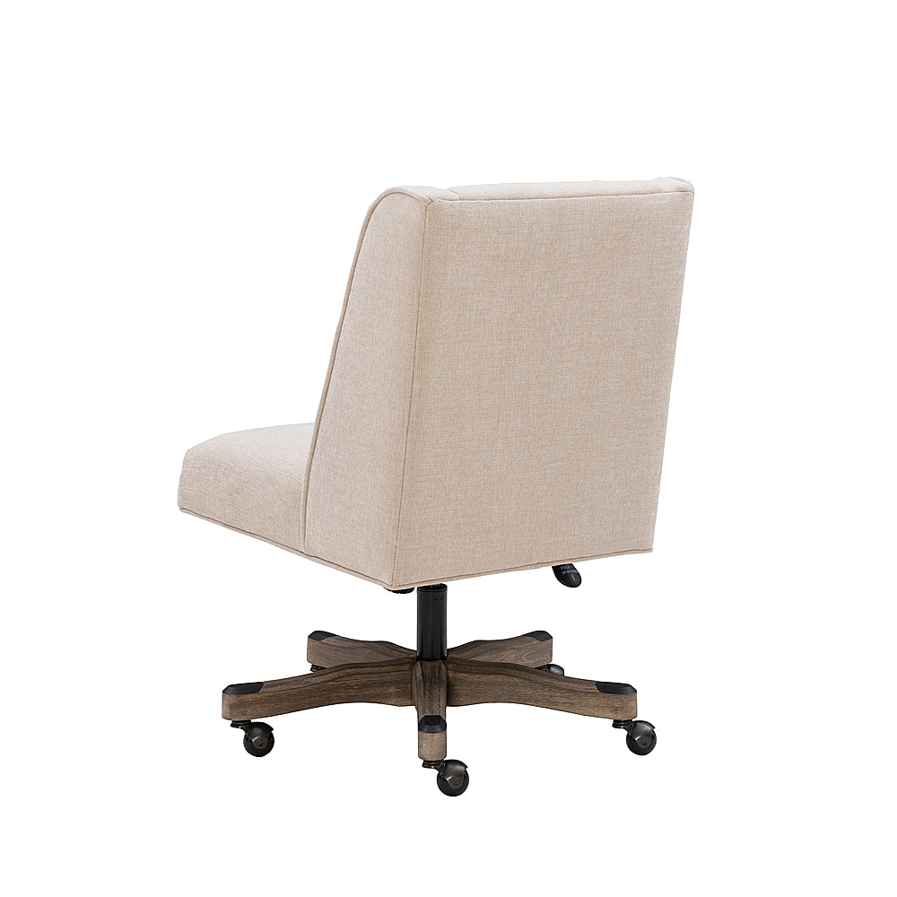 Linon Home Décor - Donora Plush Fabric Adjustable Office Chair With Wood Base - Natural_13