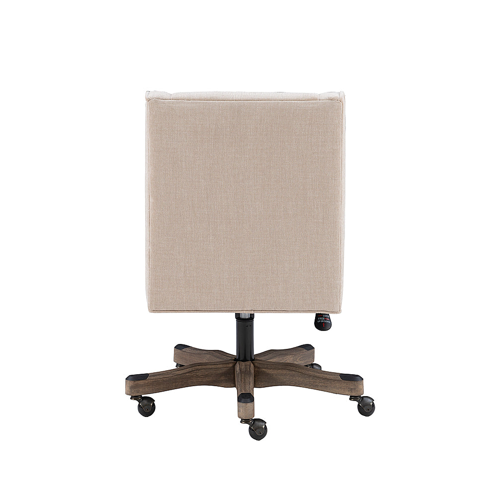 Linon Home Décor - Donora Plush Fabric Adjustable Office Chair With Wood Base - Natural_14