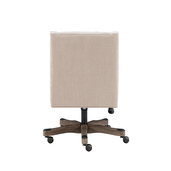 Linon Home Décor - Donora Plush Fabric Adjustable Office Chair With Wood Base - Natural_14