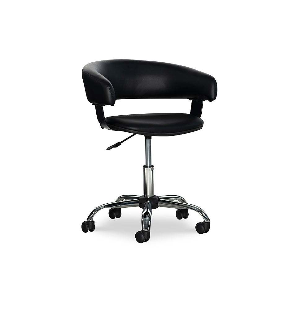 Linon Home Décor - Simken Faux Leather Gas Lift Desk Chair - Black_1