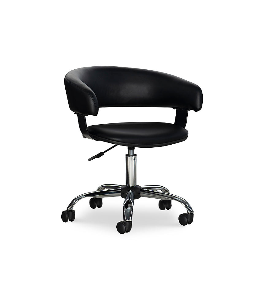 Linon Home Décor - Simken Faux Leather Gas Lift Desk Chair - Black_0