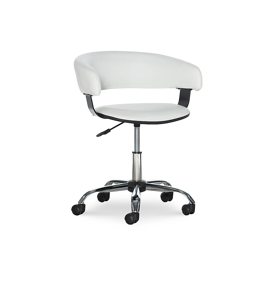 Linon Home Décor - Simken Faux Leather Gas Lift Desk Chair - White_1