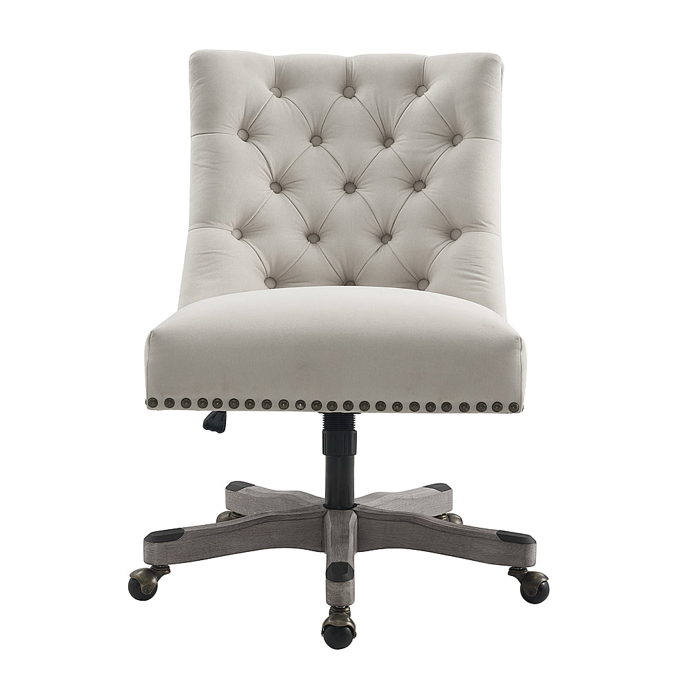 Linon Home Décor - Ellas Plush Button-Tufted Office Chair With LiveSmart Performance Fabric - Shell_1