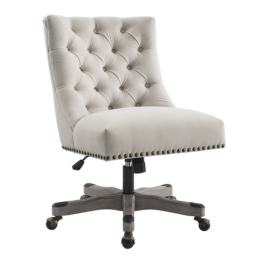 Linon Home Décor - Ellas Plush Button-Tufted Office Chair With LiveSmart Performance Fabric - Shell_0