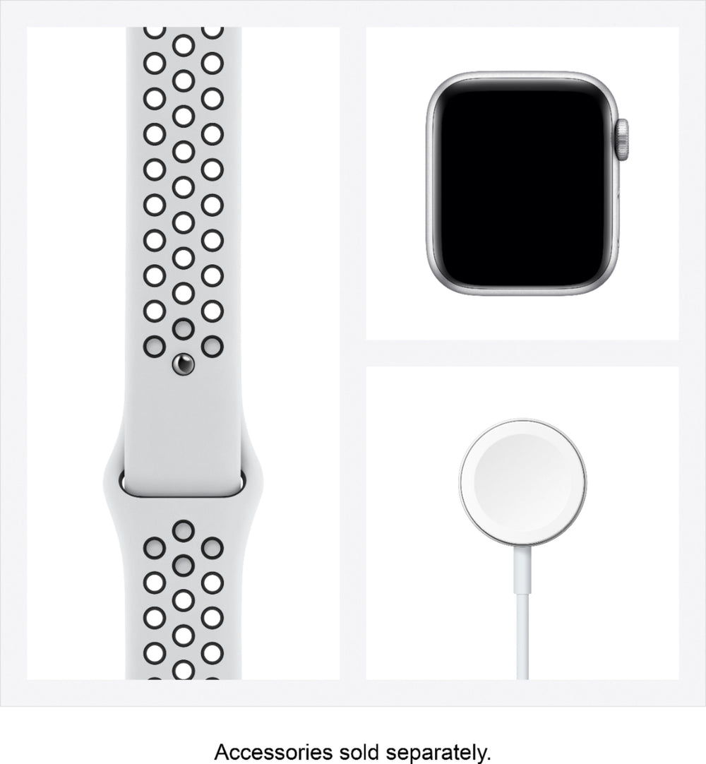 Apple GSRF Watch Nike Series 6 (GPS) 40mm Silver Aluminum Case with Pure Platinum/Black Nike Sport Band - Silver_2