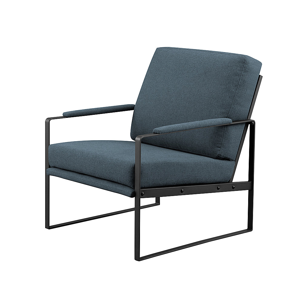 Walker Edison - Modern Metal-Arm Accent Chair - Indigo Blue_1