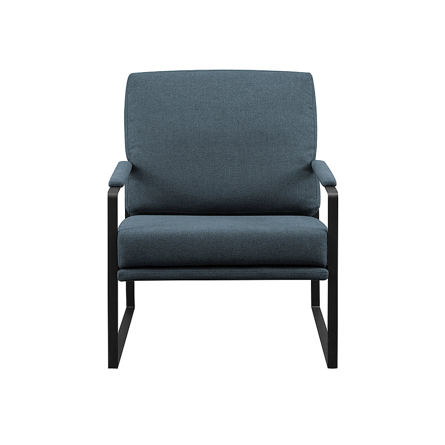 Walker Edison - Modern Metal-Arm Accent Chair - Indigo Blue_0