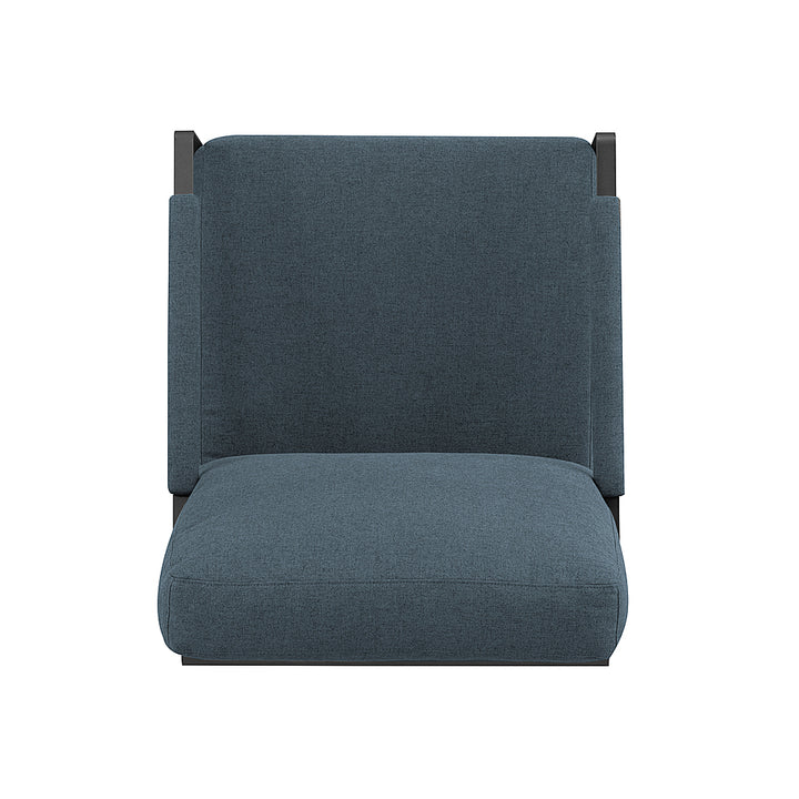 Walker Edison - Modern Metal-Arm Accent Chair - Indigo Blue_4