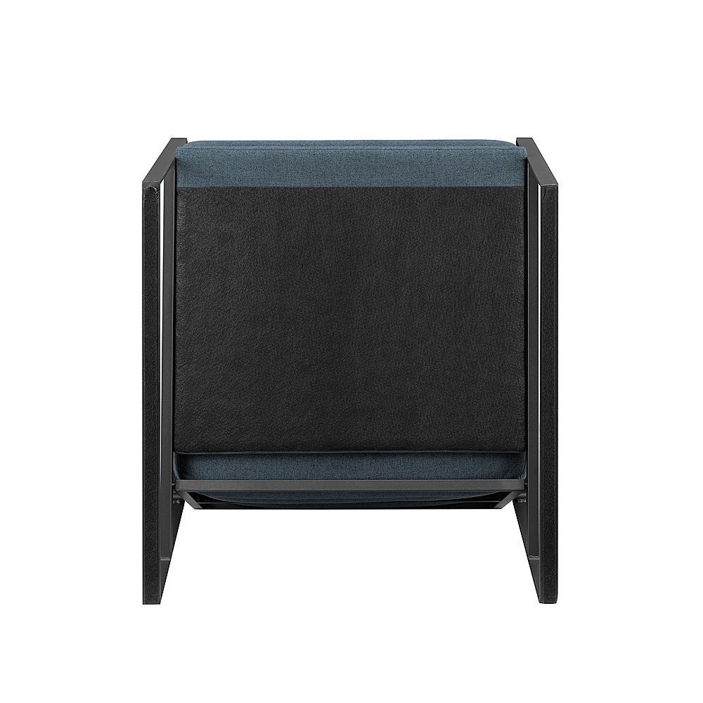 Walker Edison - Modern Metal-Arm Accent Chair - Indigo Blue_8